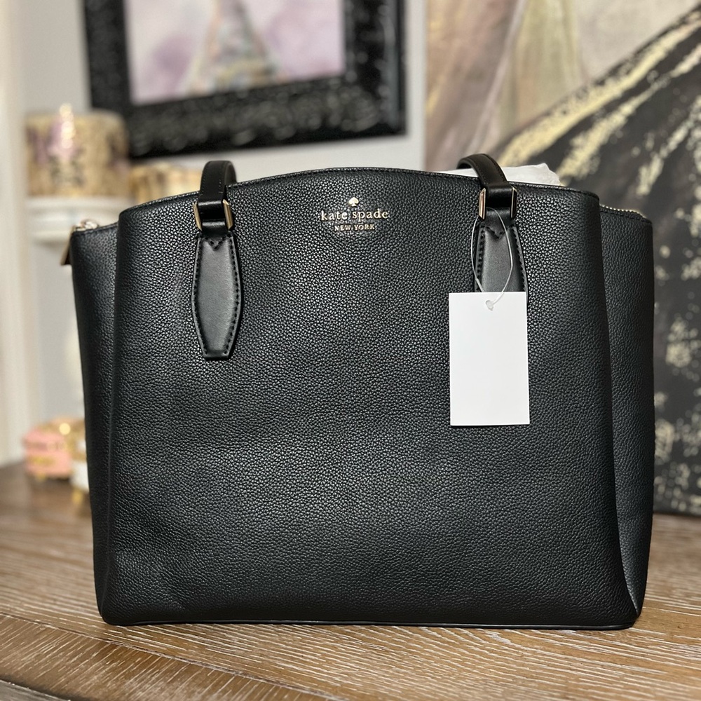 Kate Spade Black Textured Tote